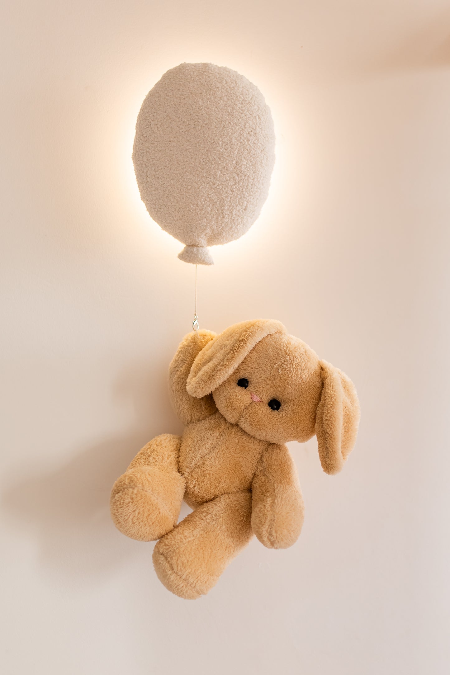 Balloon Night Light with peachy Bunny Toy