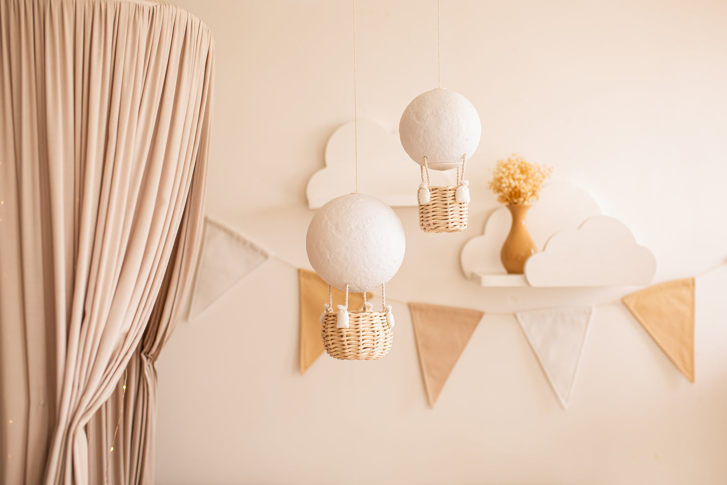 Hot air balloon Moon Night Light Nursery Lamp Baby Room  Decor