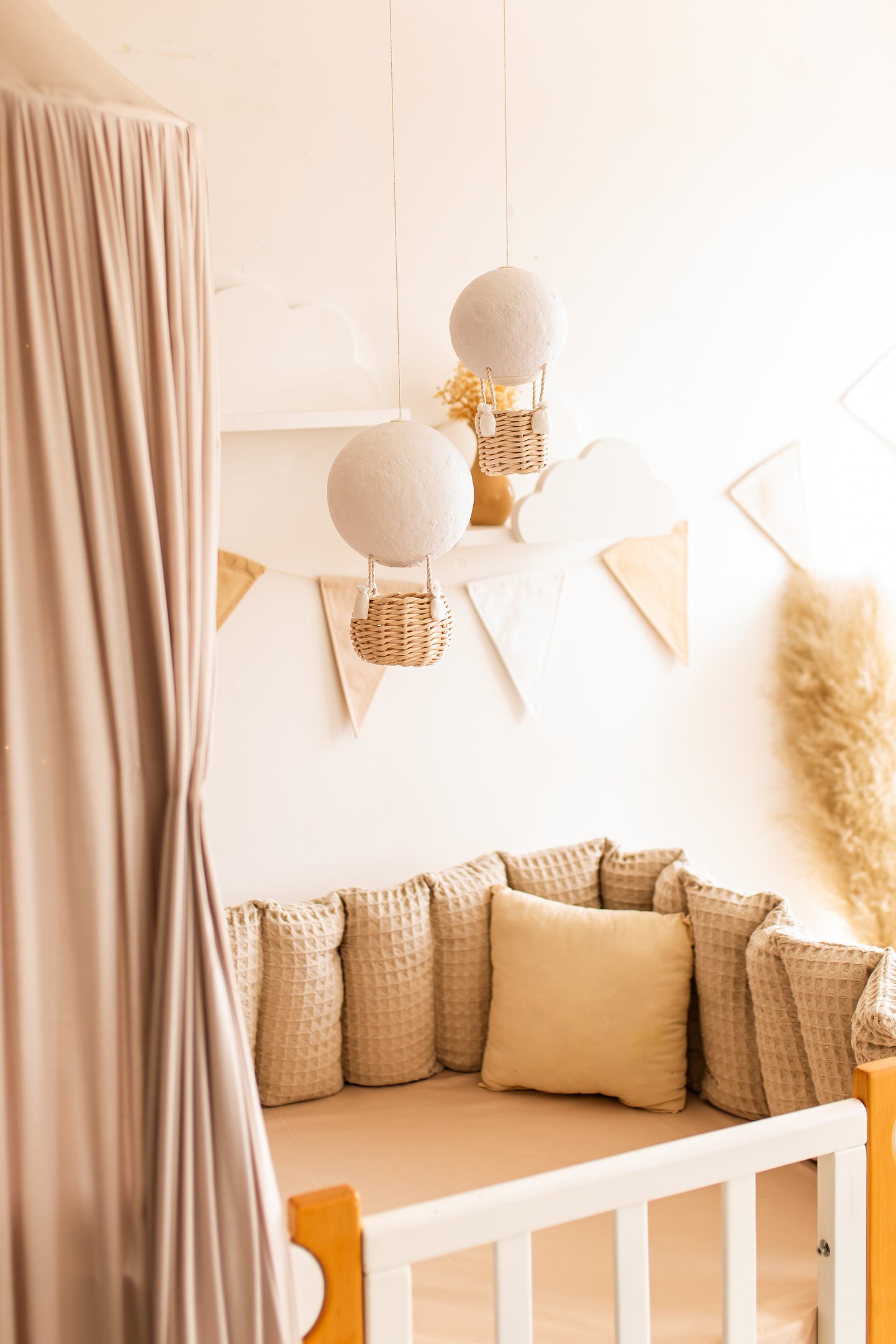 Hot air balloon Moon Night Light Nursery Lamp Baby Room  Decor