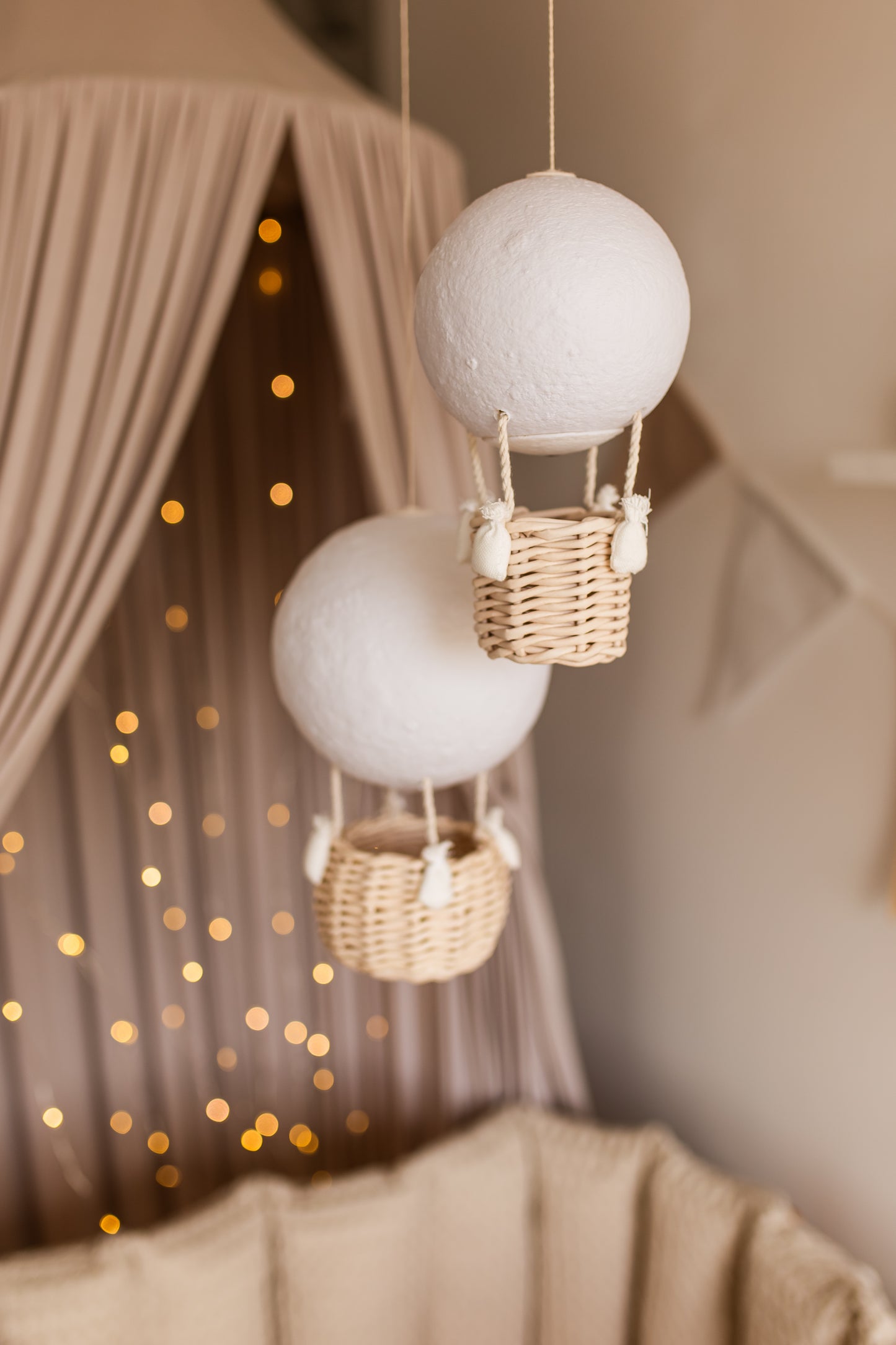 Hot air balloon Moon Night Light Nursery Lamp Baby Room  Decor