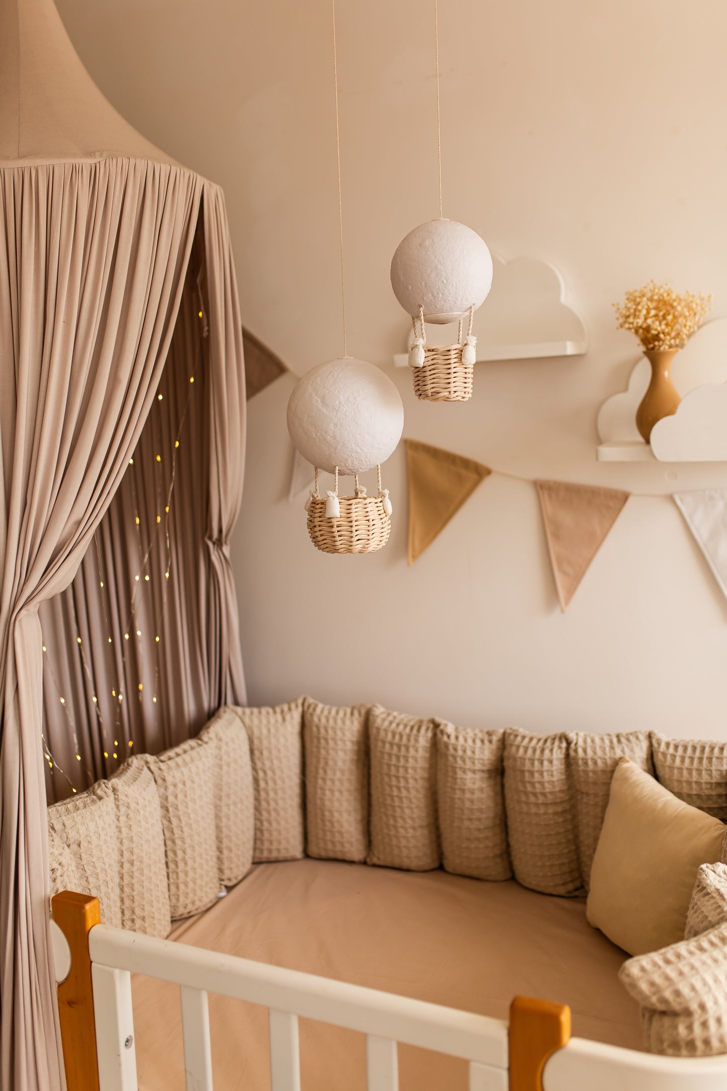 Hot air balloon Moon Night Light Nursery Lamp Baby Room  Decor