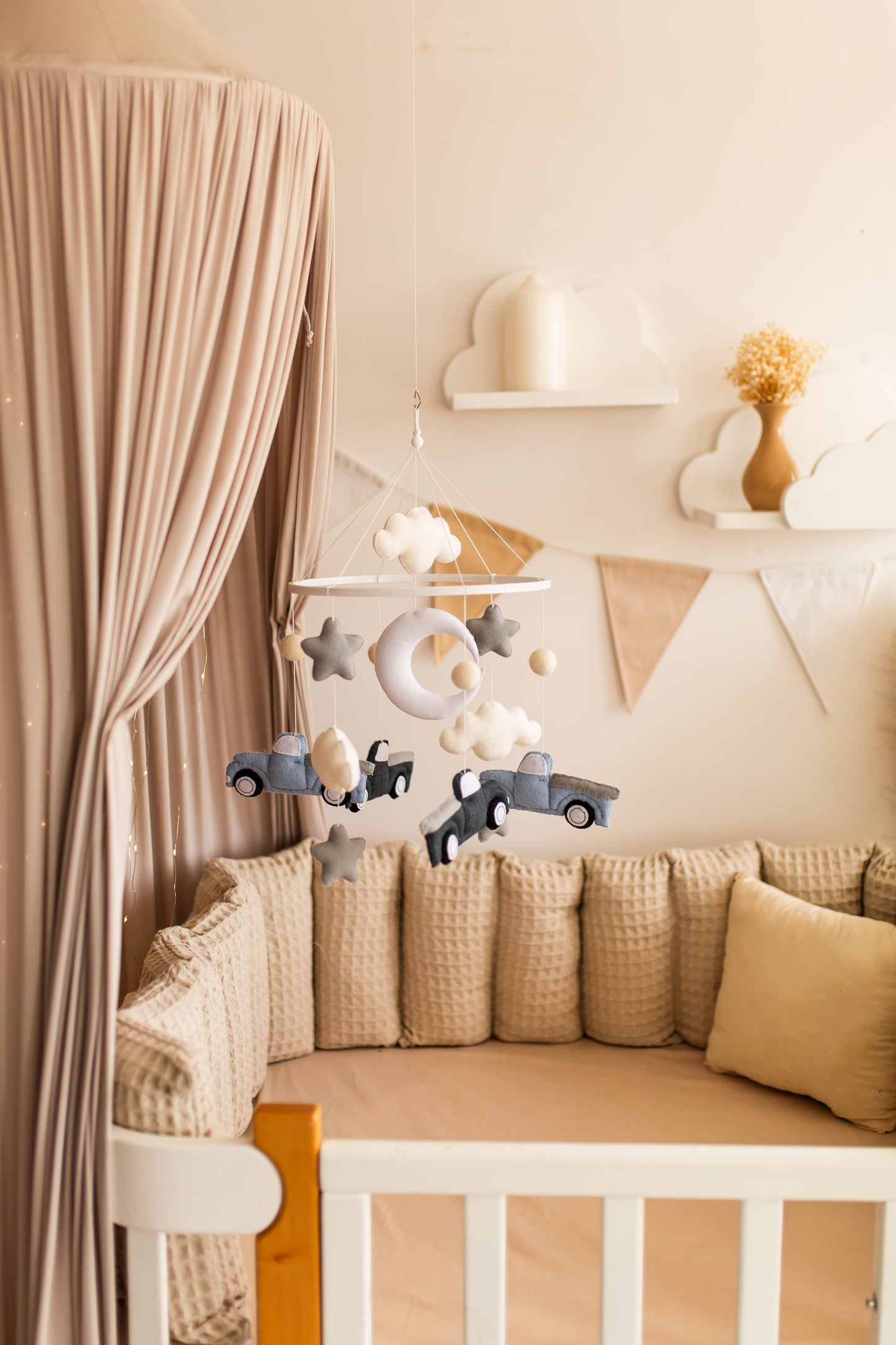 Felt Car Baby Mobile: Transport Nursery Decor