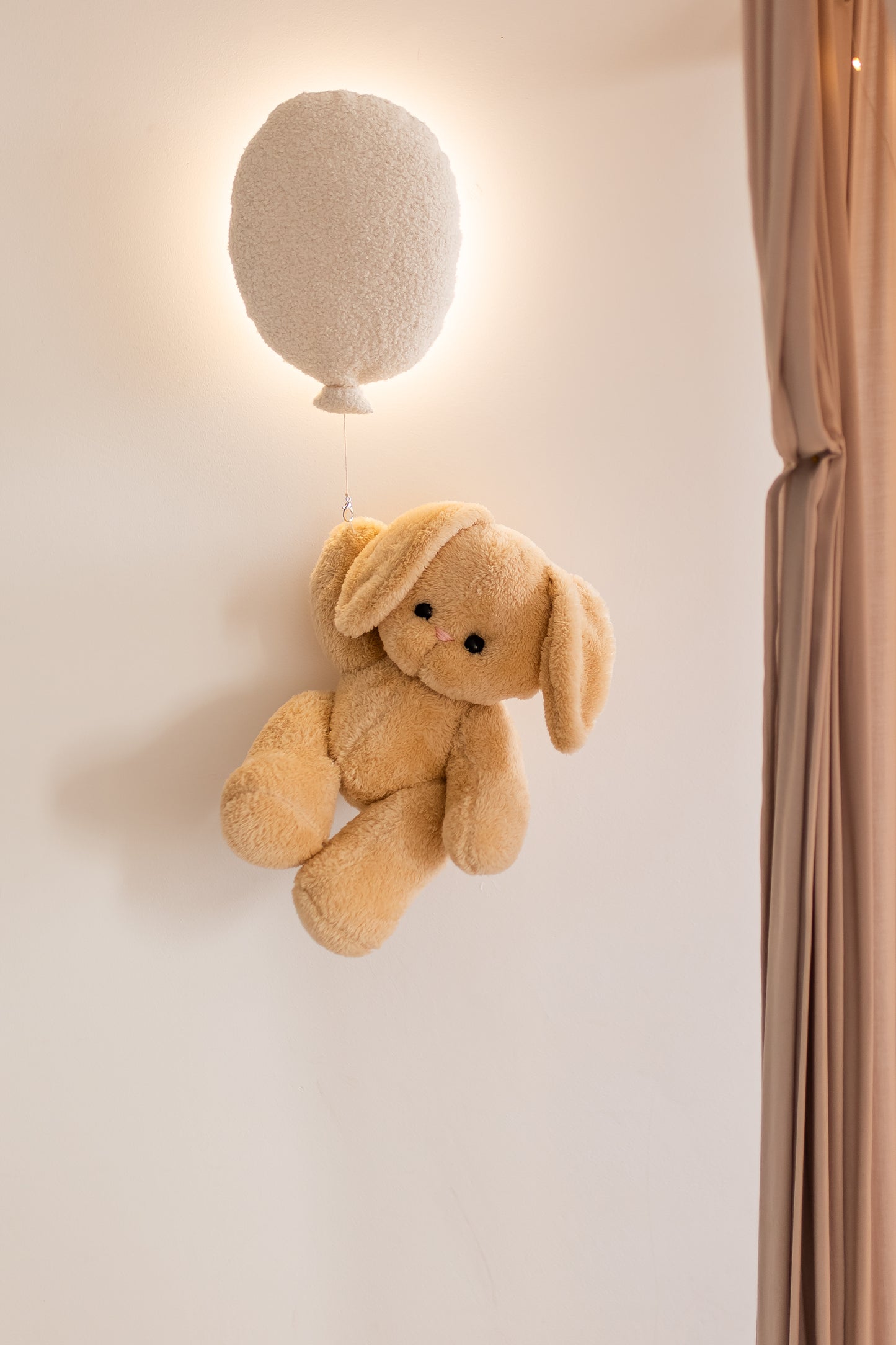 Balloon Night Light with peachy Bunny Toy