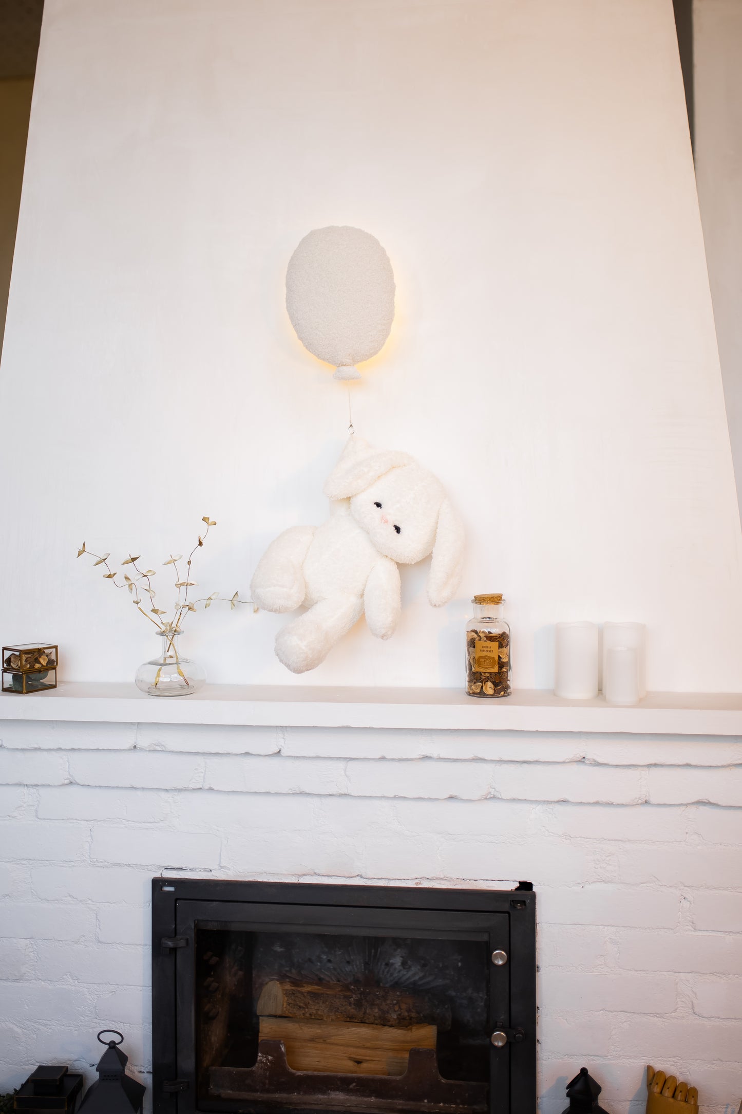 Balloon Night Light with white Bunny Toy